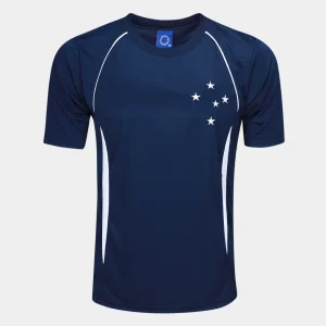 Camisa Cruzeiro Dry Azul Marinho e Branco