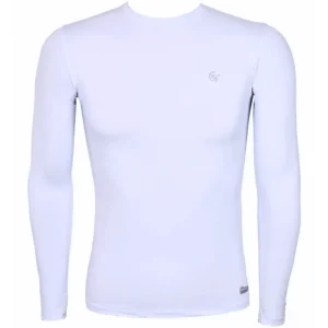 Camisa Térmica Masculina Manga Longa Branco Ginga Sport