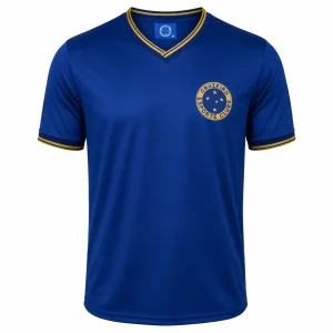 Camisa Cruzeiro Dry Azul Marinho Escudo Dourado