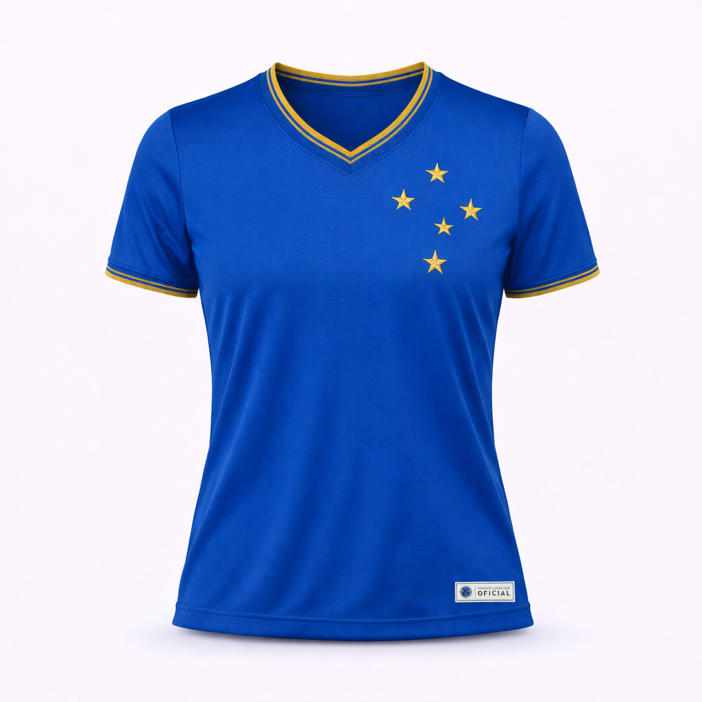 Camisa Cruzeiro Dry Azul Feminina - Image 2