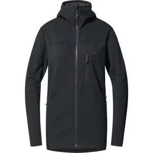 Casaco de mulher Rosson Fleece Mid Hood Wome Haglöfs preto