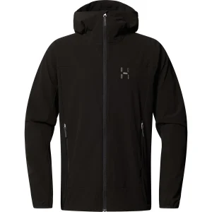 Casaco Haglöfs Rosson Softshell Hood preto para homem