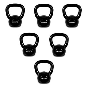 Kit Kettlebell Black Edition Base Emborrachada