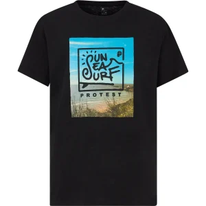 T-shirt infantil preta de protesto Prtpeter Jr.