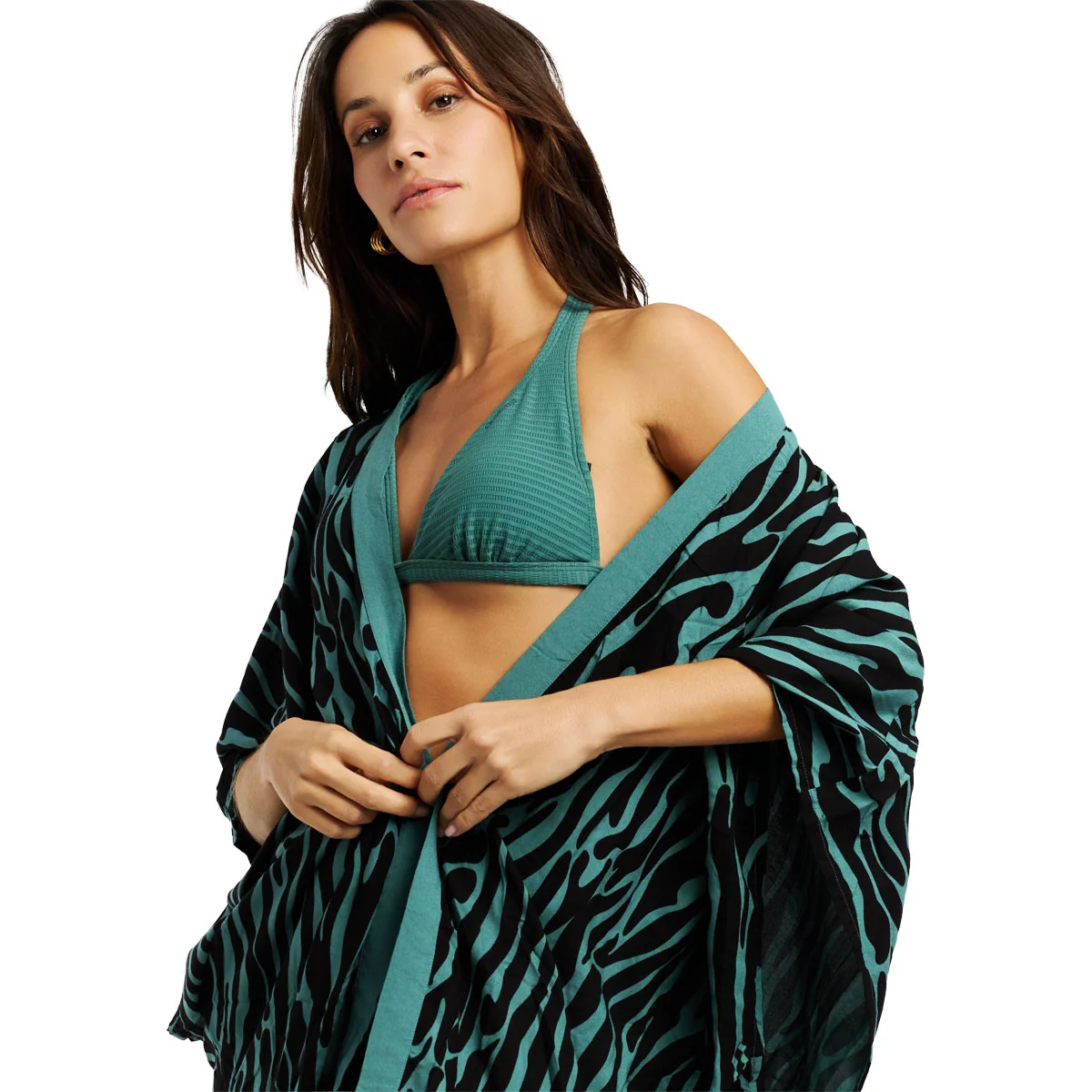T-shirt Mulher W Fade Kimono Protest Preto - Image 8