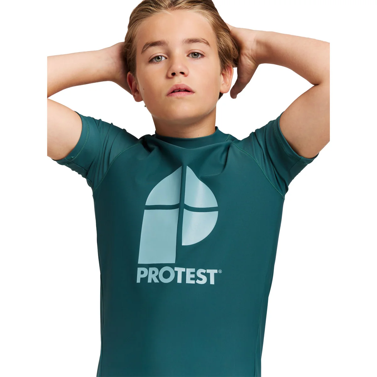 B Berents Jr Surf T-Shirt Curto Protesto Verde Fato de Banho Criança - Image 8