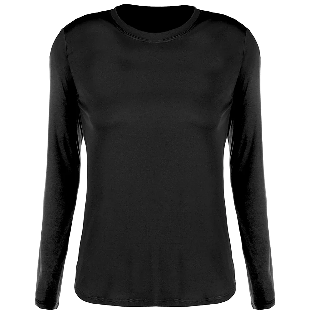 Camisa Térmica Feminina Manga Longa Preta Ginga Sport - Image 2