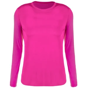Camisa Térmica Feminina Manga Longa Rosa Ginga Sport