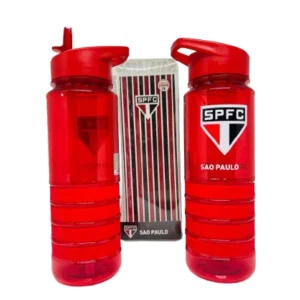 Garrafa Plástico São Paulo Canudo Retrátil 700ml